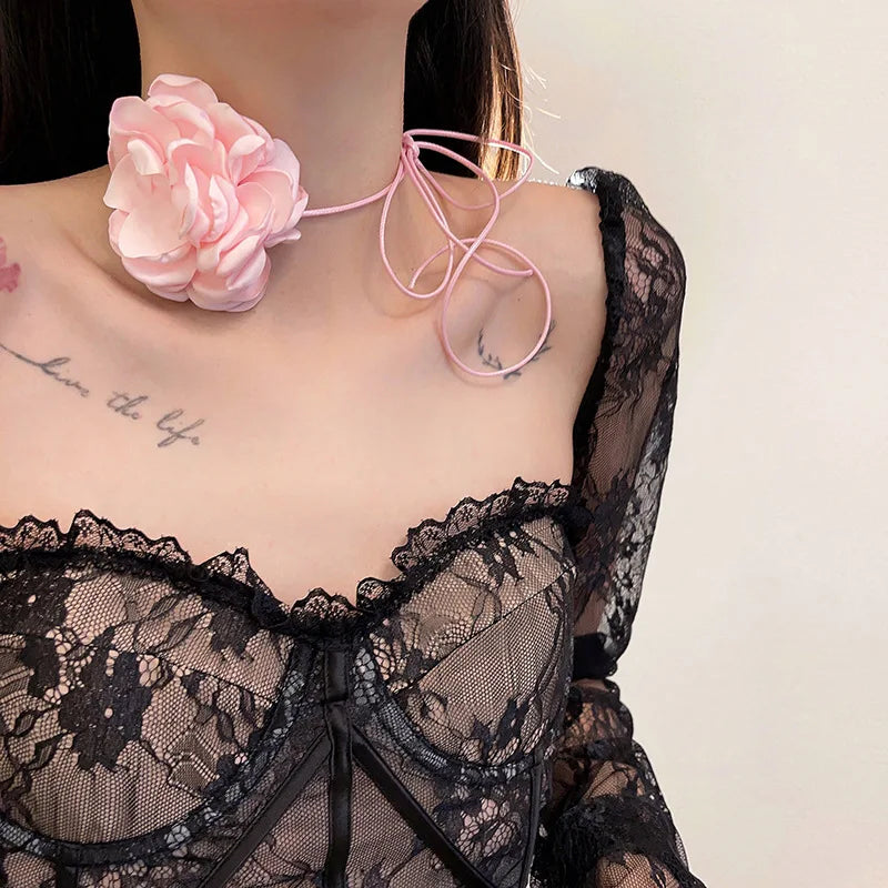 Large Flower Choker